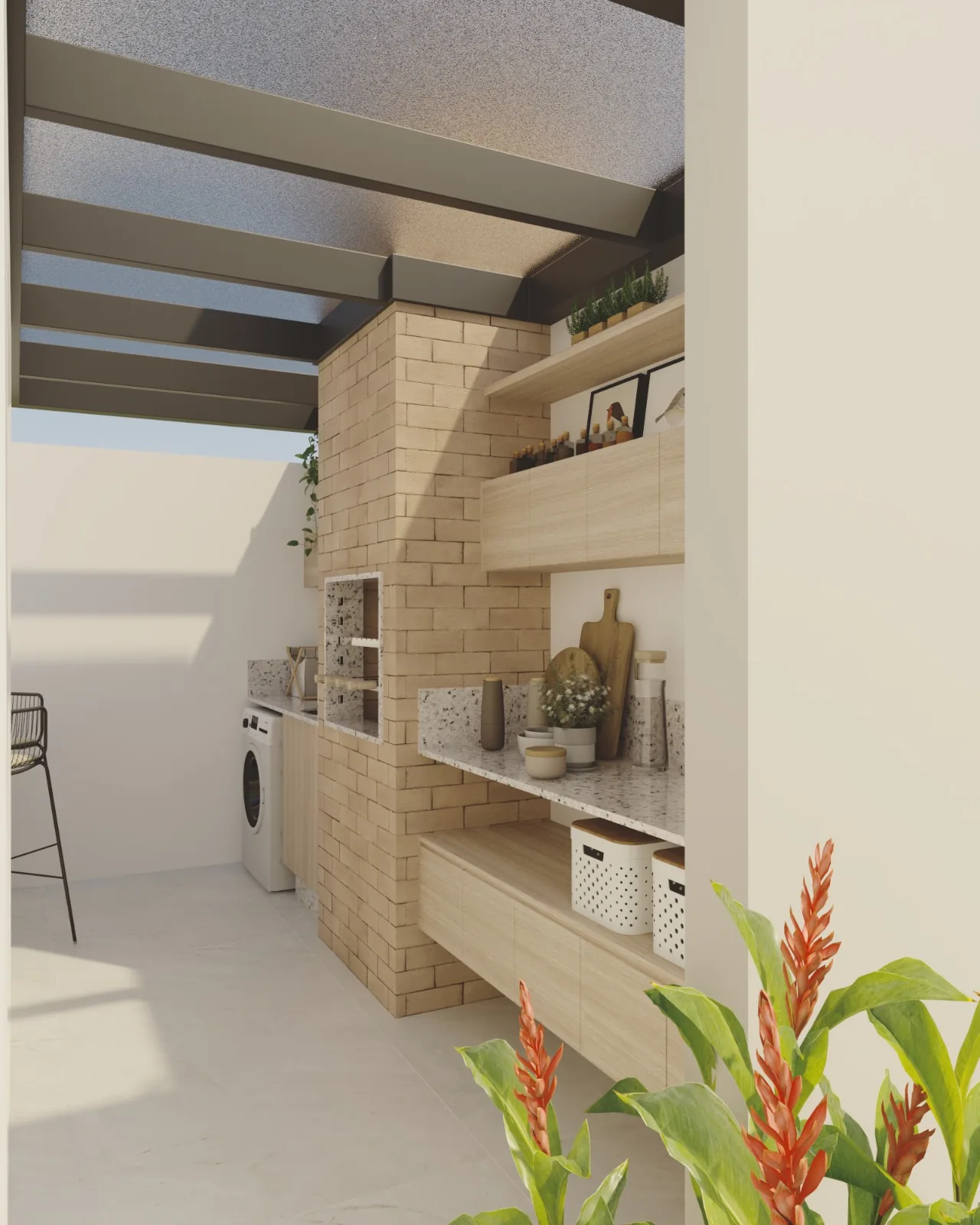 Casas Jardim Livia, área de serviço