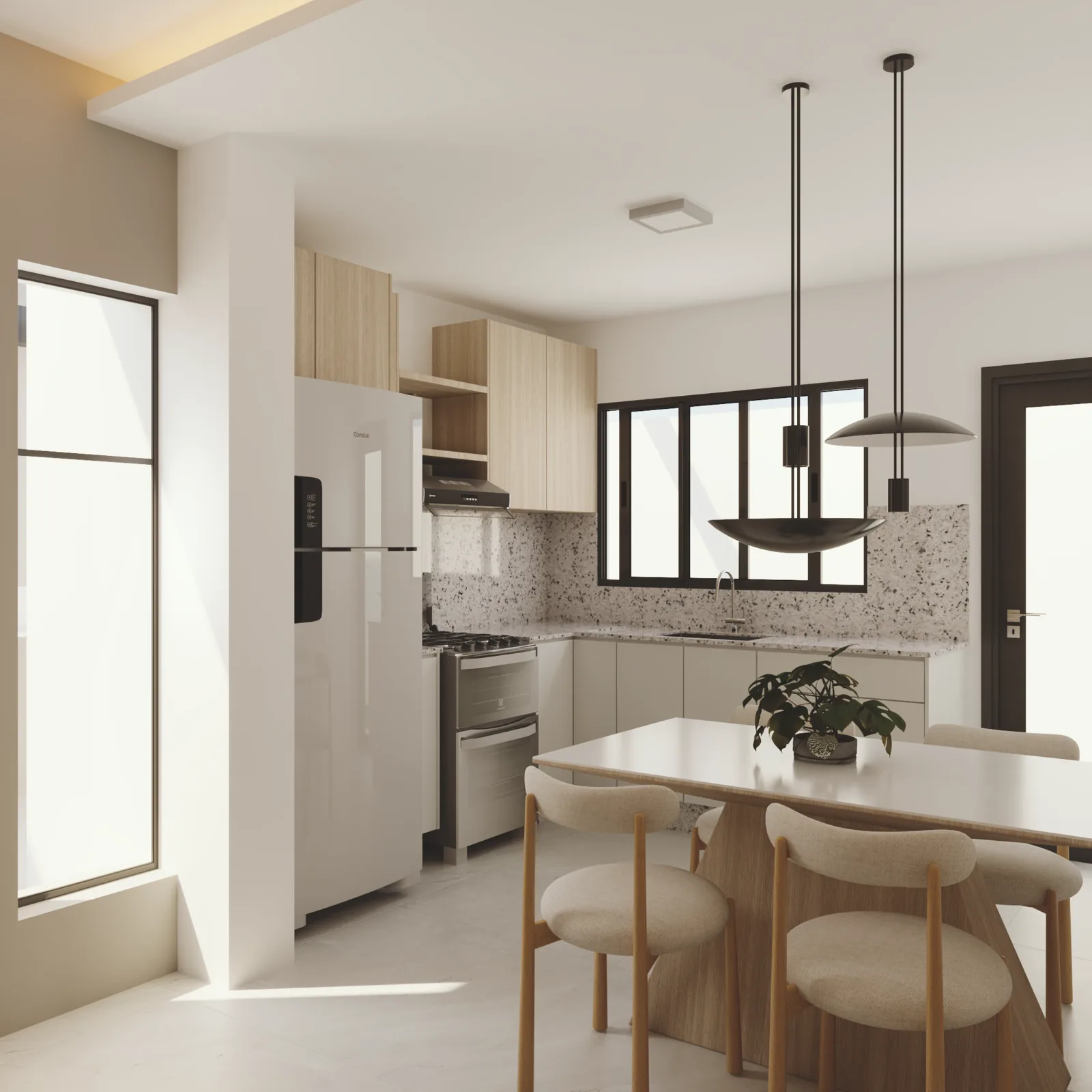 Casas Jardim Livia, cozinha e jantar